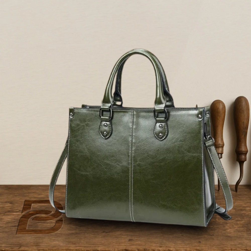 Fourre-tout en cuir véritable à l'élégance classique