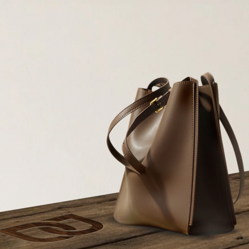 Sac fourre-tout rétro en cuir véritable