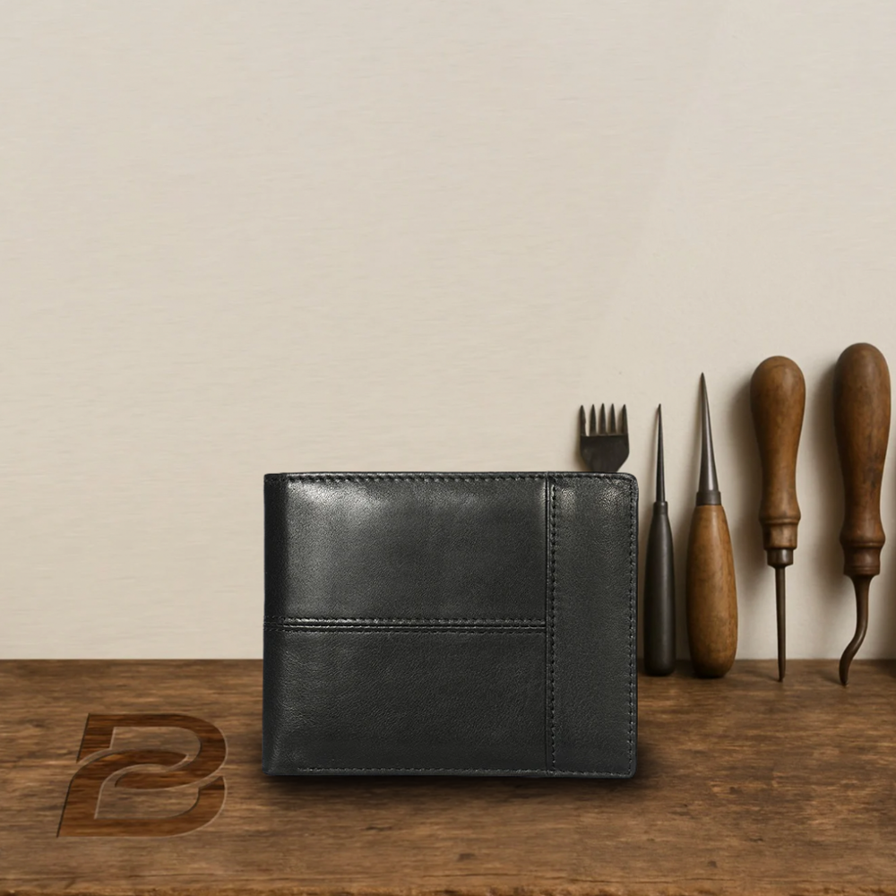 Portefeuille en cuir vintage