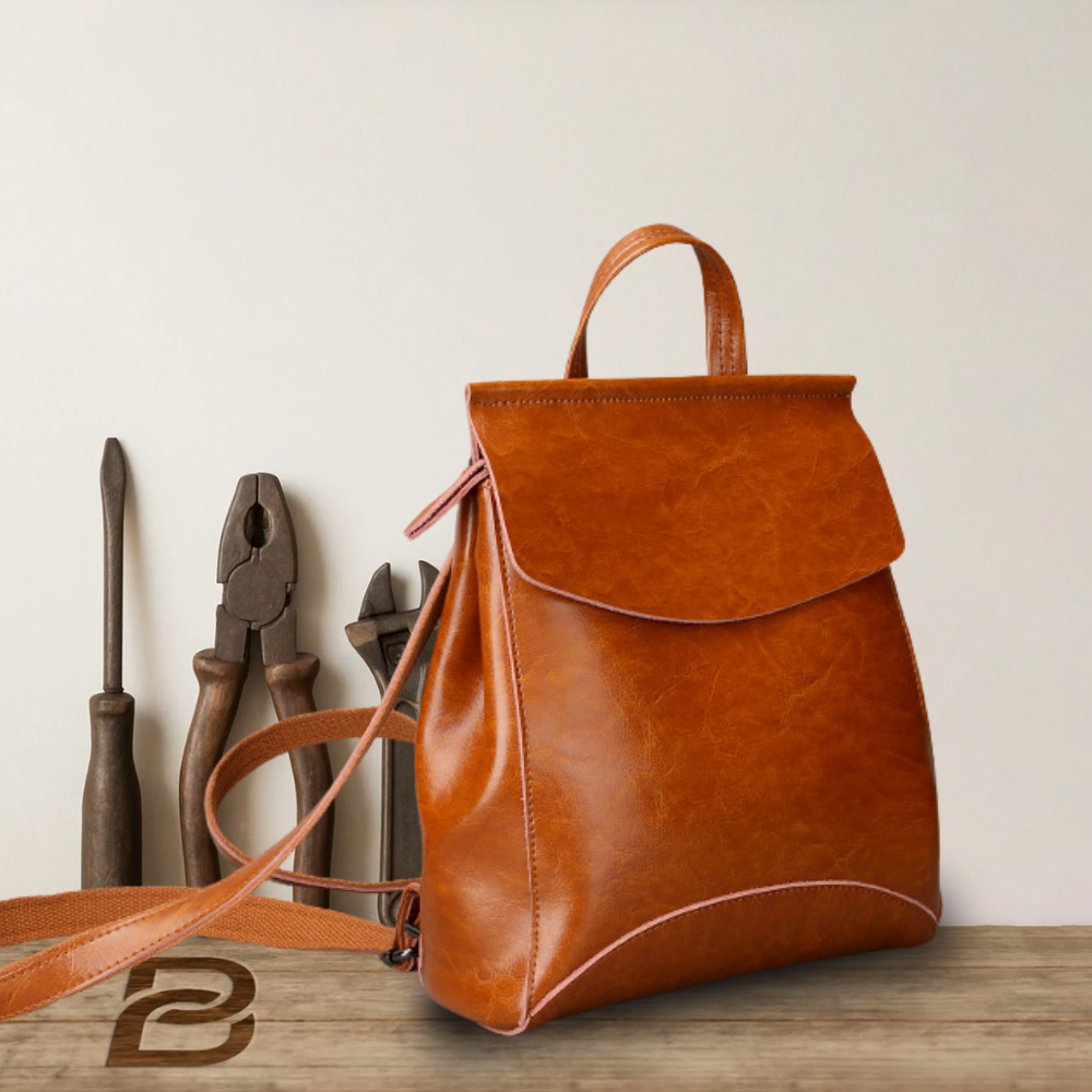Sac à dos en cuir véritable
