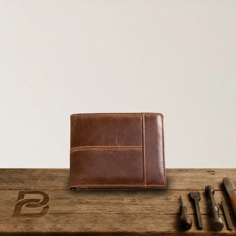 Portefeuille en cuir vintage