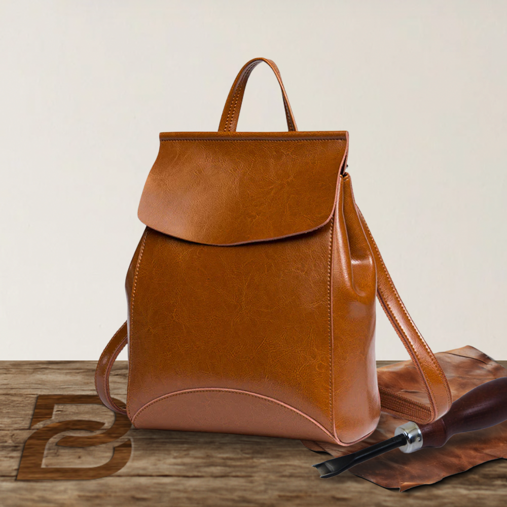 Sac à dos en cuir véritable
