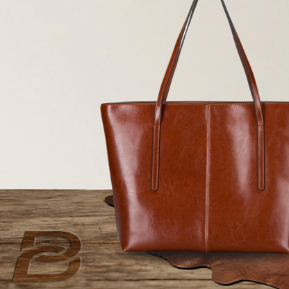 Elena - Shopper Structuré Cuir - Série Limitée Héritage