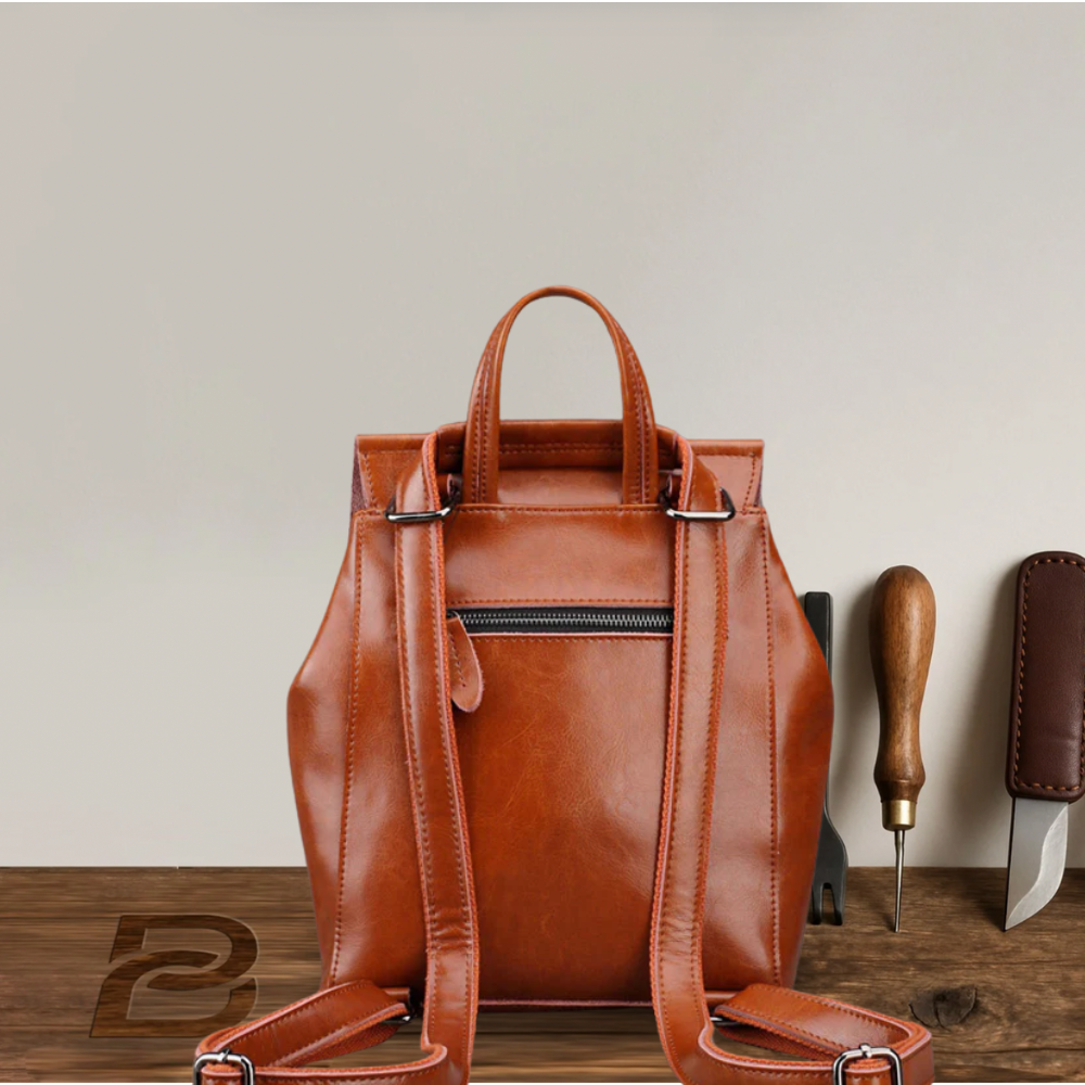 Sac à dos en cuir véritable