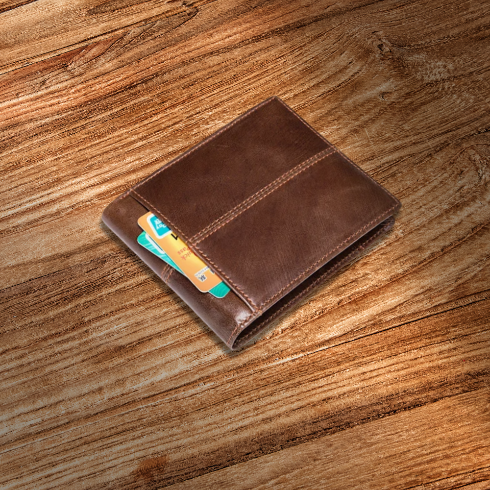 Portefeuille en cuir vintage