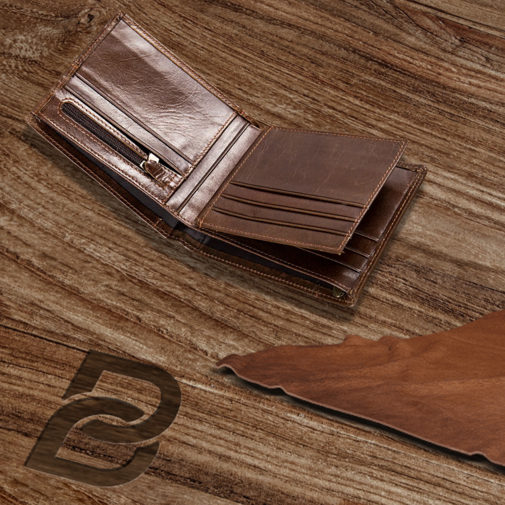 Portefeuille en cuir vintage