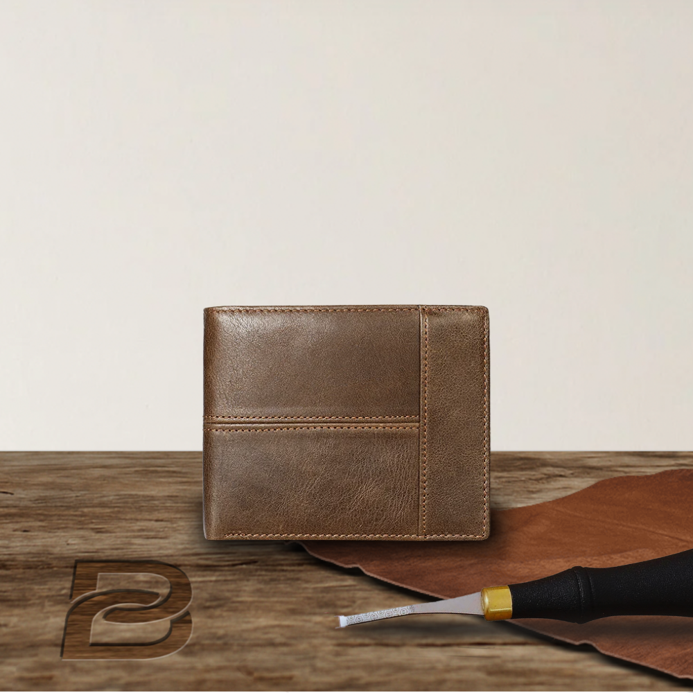 Portefeuille en cuir vintage
